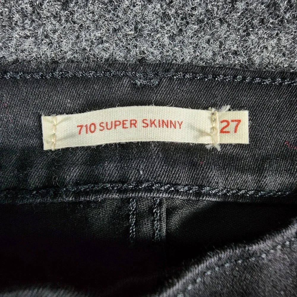 Lot 3 Levi's Jeans 1 720‎ & 2 710 Skinny Fit Women's Size 26/27 Black Gray